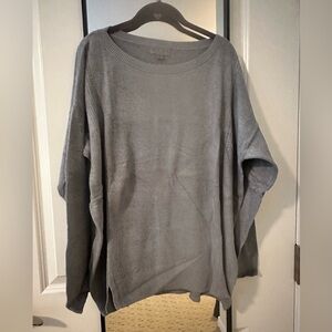 EUC Barefoot Dreams CozyChic Ultra Lite Dockside Pullover 2X in Dolphin Blue